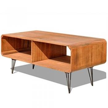 vidaXL Mueble para televisión/mesa de madera color marrón dimensiones 90 x 39 x 38.5 cm