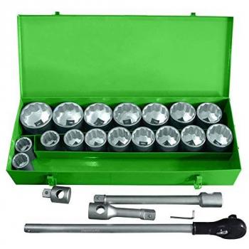 Estuche metálico JBM 51855 con 22 piezas de autoclé de 1 y 12 caras