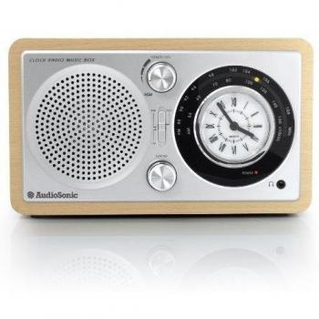 Audiosonic RD-1541 - Radio reloj con alarma, diseño retro