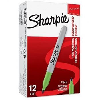 SHARPIE C/12 ROTULADOR PUNTA FINA VERDE CLARO PERMANENTE