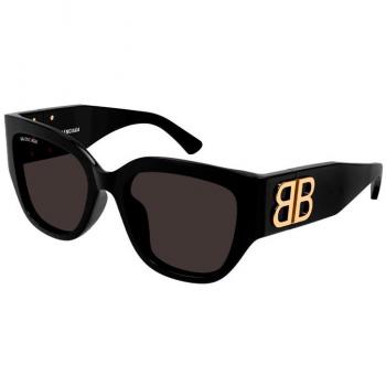 Balenciaga Women's Cat Eye Sunglasses BB0323SK - Black, 55MM, Plastic, Graduated or Non-Graduated Lenses