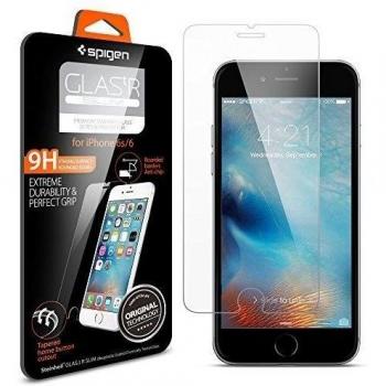 SPIGEN - SGP11588 Protector de pantalla de vidrio templado para móvil Ultra Resistente Apple iPhone 6/6S 4.7 Inch