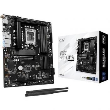 Placa Base ASRock B860 Pro-A WiFi ATX LGA1851, DDR5, 4x M.2, Wi-Fi 6E, 2.5G LAN, HDMI y DisplayPort