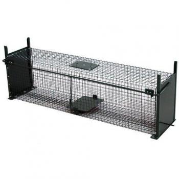 Moorland Safe 5007 - Trampa para Animales Vivos - Martas, Gatos Zorros - 100x25x25cm - Trampa de Alambre con 2 Entradas