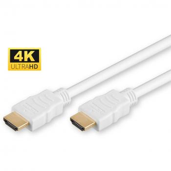 Cable HDMI Microconnect de 2m de Alta Velocidad (Blanco)