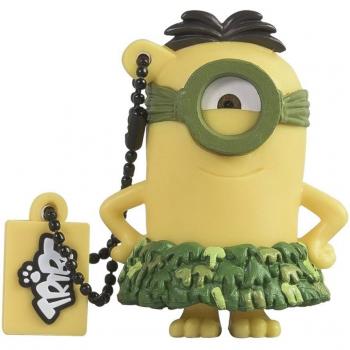 Tribe Los Minions Despicable Me Au Naturel - Memoria USB 2.0 de 8 GB Pendrive Flash Drive de Goma con Llavero, Color Amarillo