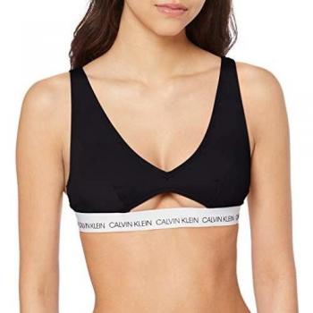 Tommy Hilfiger High Apex Triangle-RP Parte de Arriba de Bikini, Negro