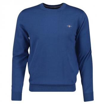 Jersey de Hombre GANT Clásico de Algodón Cuello Redondo Azul Vintage - Talla L