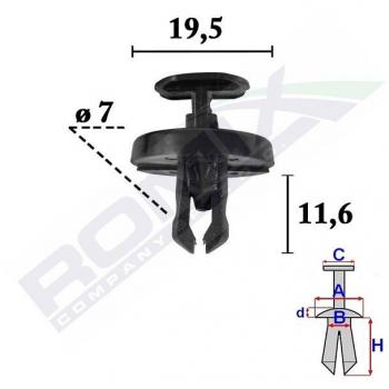 Perno de tapicería expandible ROMIX C70623