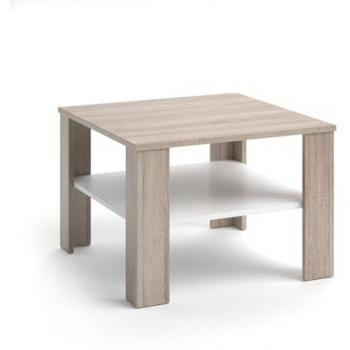 Mesa de Centro Homer, Sonoma/Blanco, 60 x 42 cm