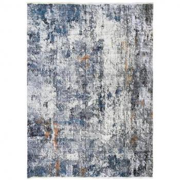 Alfombra extra-suave de poliéster gris claro efecto pintura 120 x 170 cm