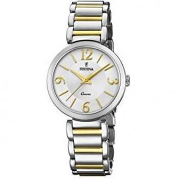 Reloj Festina F20213_1 para Mujer - Elegante, Resistente Al Agua, Diseño Moderno, Caja de Acero Inoxidable, Correa de Piel Sintética, Esfera Analógica, Cristal Mineral,