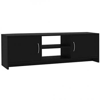 vidaXL Mueble de TV aglomerado negro 120x30x37,5 cm