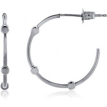 Córdoba Jewels | Aros en plata de ley 925 con diseño Mini Aro Esferas Silver