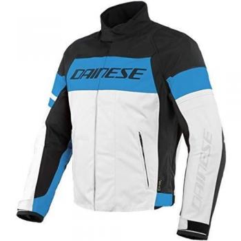 Chaqueta Hombre DAINESE SAETTA D-Dry Blanco Negro Azul Rendimiento 48