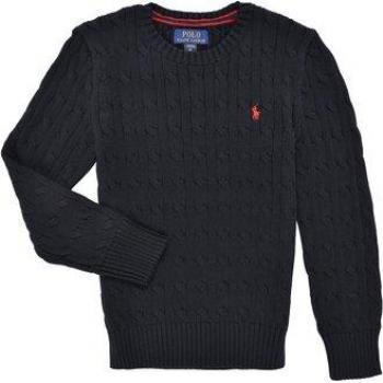 Jersey de algodón negro para niño Polo Ralph Lauren, talla L, manga larga, diseño de punto de ochos