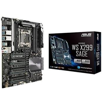 Asus Workstation Board - Placa base Intel LGA 2066 CEB con quad-GPU , DDR4 4200MHz, dual M.2 & U.2, conector USB 3.1 Gen 2, ASUS Control Center