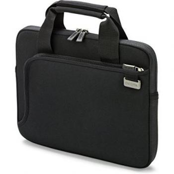 DICOTA 12-12,5 Pulgadas Smart Skin, Funda para Ordenador portátil y Tableta, maletín Ligero de Carga Superior para portátil con Asas, Negro
