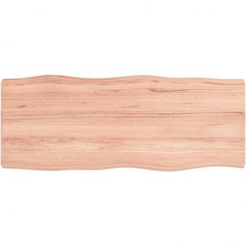 vidaXL Table Top Light Brown 100x40x(2-6)cm Treated Solid Wood Live Edge