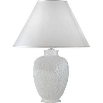 Lámpara de mesa Chiara blanca de cerámica, 1 bombilla, diámetro 40 cm