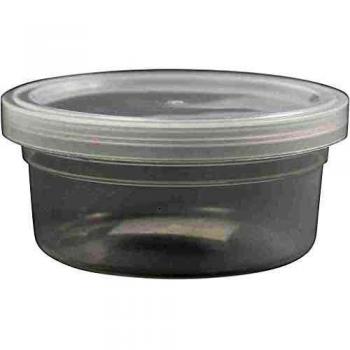 Tarro de plástico con tapa, H: 38 mm, Diá. 84 mm, 125 ml, 20 unidades/1 paquete