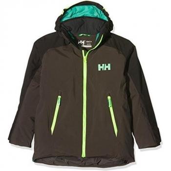 Helly Hansen Jr Stuben - Chaqueta de esquí para niños, color negro, talla 176/16
