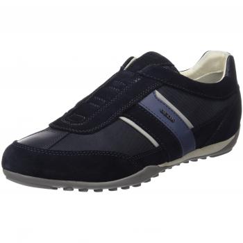 Geox Wells Suede & Textile Sneakers - Navy Blue, Size 44 EU
