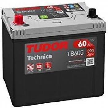 Batería para coche Tudor Exide Technica 60Ah, 12V. Dimensiones: 230 x 173 x 222. Borne izquierda.