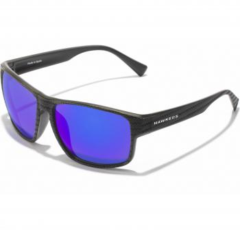 Hawkers Faster Carbon Fiber Sunglasses, Raw Sky - Gafas de sol unisex con montura rectangular en negro