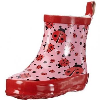 Playshoes Low Lady Bug Waterproof Rubber Rain Boots for Baby Girls