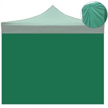 Telo lateral impermeable verde oscuro para gazebo 3x3m con puerta ventana enrollable - Modelo estándar