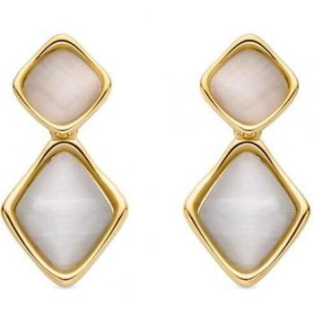Pendientes de la colección Zahere Africa de Luxenter con baño de oro amarillo de 18kts