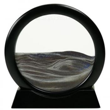 Cuadro Complementos Natura Negro Redondo - 20x20x6cm