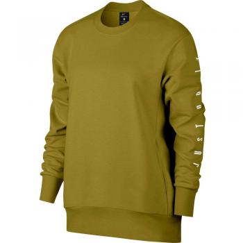 Nike W Nk Dry Top LS Crew Grx Camiseta, Mujer, Moss/White, L