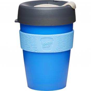 KeepCup 12 oz Mediana Polipropileno #5 Jarra de Viaje, Azul y Gris