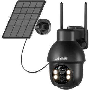 Cámara de Seguridad Inalámbrica 2K Solar para Exterior e Interior, 360° con Visión Nocturna a Color, Alarma con Spotlight y Detección de Movimiento AI