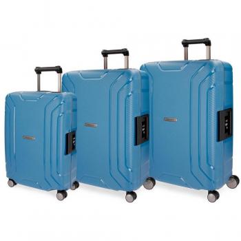 Movom Newport Juego de Maletas, 75 cm, 211 litros, Azul