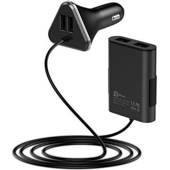 Cargador de coche, JETech 48 W 9.6 A 4-port Universal cargador mechero Car Charger para Front