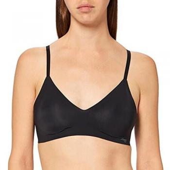 Sujetador Triángulo Zero Feel Sin Aro Sloggi - Ultra Comodidad, Poliamida Negra, Talla Grande