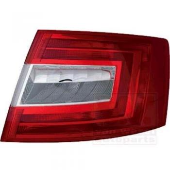 Piloto trasero combinado Van Wezel 7624932 para Skoda Octavia 3 Schrägheck, luz derecha sin porta-lámpara