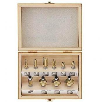 STANLEY STA80020-XJ Conjunto de 10 fresas TCT en estuche de madera