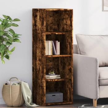Aparador alto de madera de ingeniería roble ahumado 40x41x124 cm vidaXL y madera multicapa
