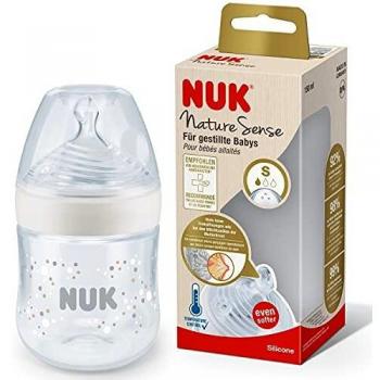 Biberón Nuk Nature Sense 150ml Talla S para 0-6 meses