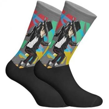 KISSES & LOVE Calcetines de caña larga estampados elásticos unisex, Calcetines hombre, Calcetines mujer, Calcetines caña alta, Calcetines estampados y divertidos, Calcetines de algodón