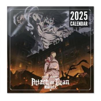 Calendario de pared 2025 Attack on Titan Erik multicolor 30x30 cm con espacio para anotar e ilustraciones