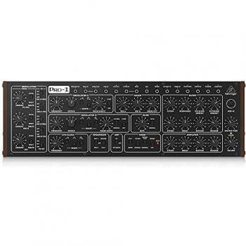 Behringer PRO-1 Analog Synthesizer with Dual VCOs, 3 Simultaneous Waveforms, 4-Pole VCF, Extensive Modulation Matrix, 16-Voice Poly Chain and Eurorack Format, Compatible with PC and Mac