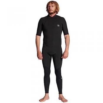 Traje de Surf de Primavera Billabong Absolute 2/2mm para Hombre con Manga Corta y Cremallera en la Espalda, Color Negro, Talla L
