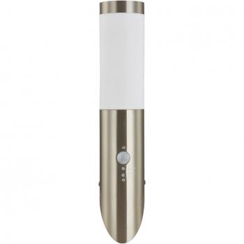 Aplique de exterior Statius gris de acero inoxidable 40 cm, lámpara moderna para pared exterior/fachada, casa, terraza y balcón