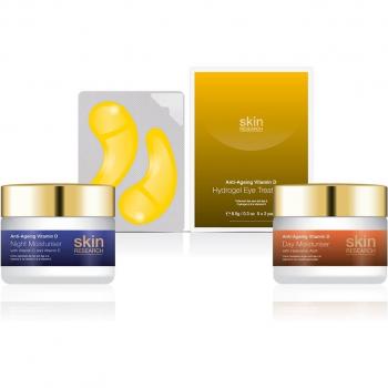 SKINCHEMISTS Crema Hidratante Día con Vitamina D y Ácido Hialurónico, Crema Hidratante Noche con Vitamina C y Vitamina E, Tratamiento de Hidrogel