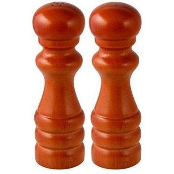 Fackelmann Set de Molinillo de Pimienta y salero, Madera, 15x5cm